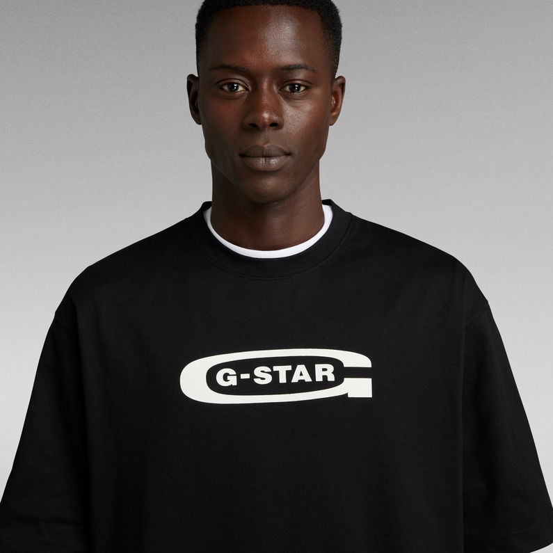 G-Star RAW® Old School Logo Boxy T-Shirt ブラック