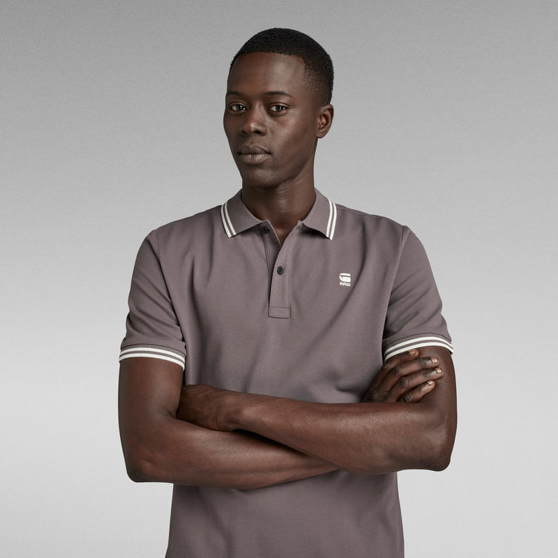 G-STAR® Dunda Slim Stripe Polo Grey