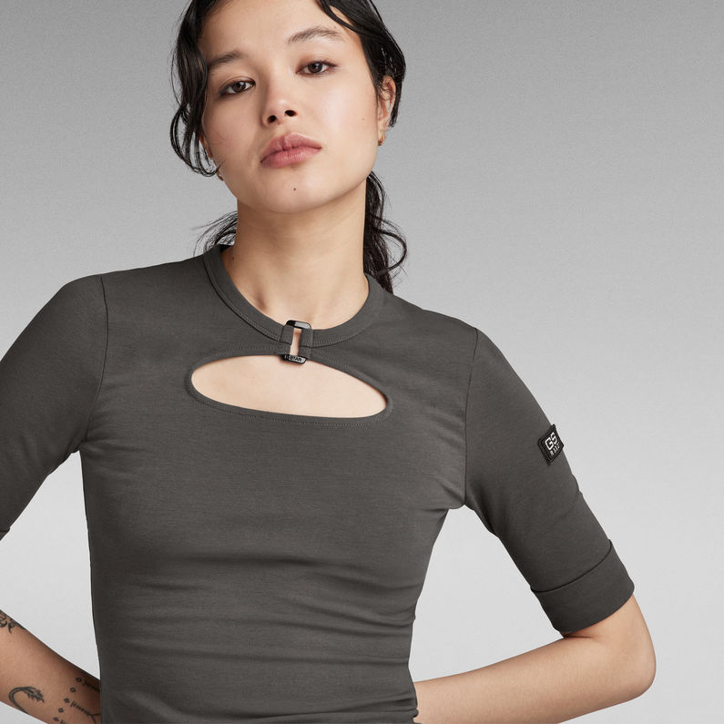 G-STAR® T-Shirt Y2K Square Ring Gris