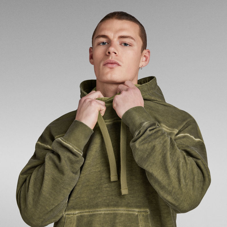 G-STAR® Garment Dyed Loose Hoodie Grün