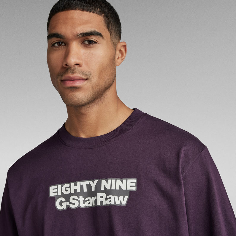 G-Star RAW® Eighty Nine Graphic Loose T-Shirt Purple