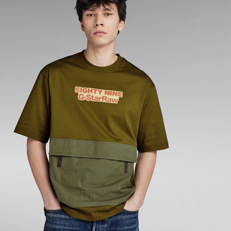 G-STAR® T-Shirt Fabric Mix Boxy Vert