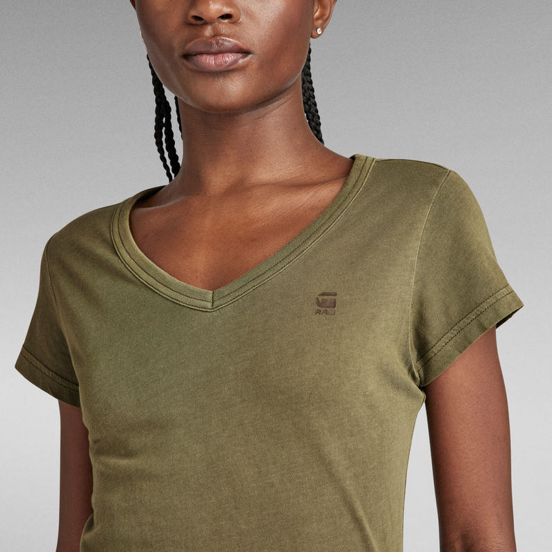 G-STAR® Eyben Slim V-Neck Top Green