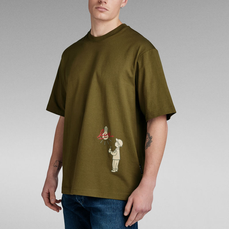 G-STAR® T-Shirt Light Bulb Graphic Boxy Vert