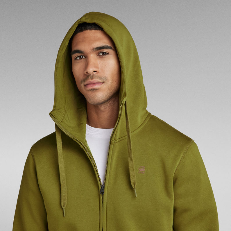 G-Star RAW® Premium Core Hooded Zip Thru Sweater Green
