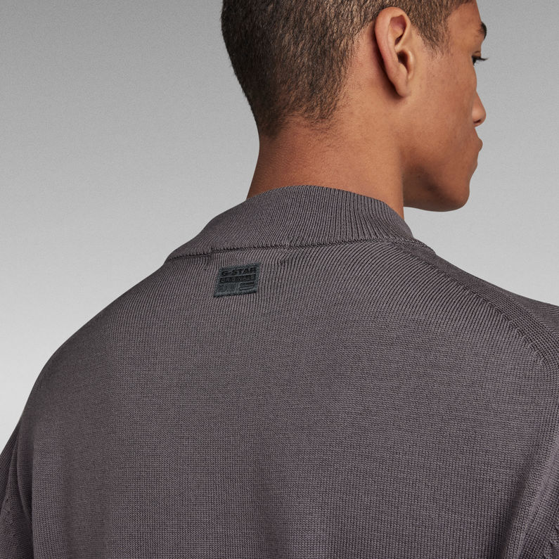 G-STAR® Premium Core Mock Knitted Sweater Grey