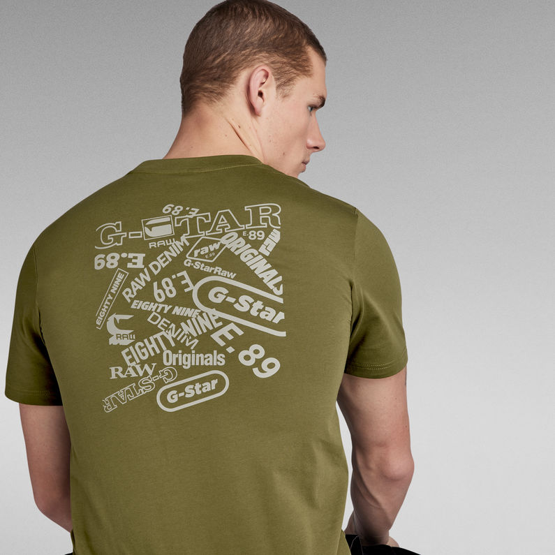 G-STAR® Back Graphic Slim T-Shirt Grün