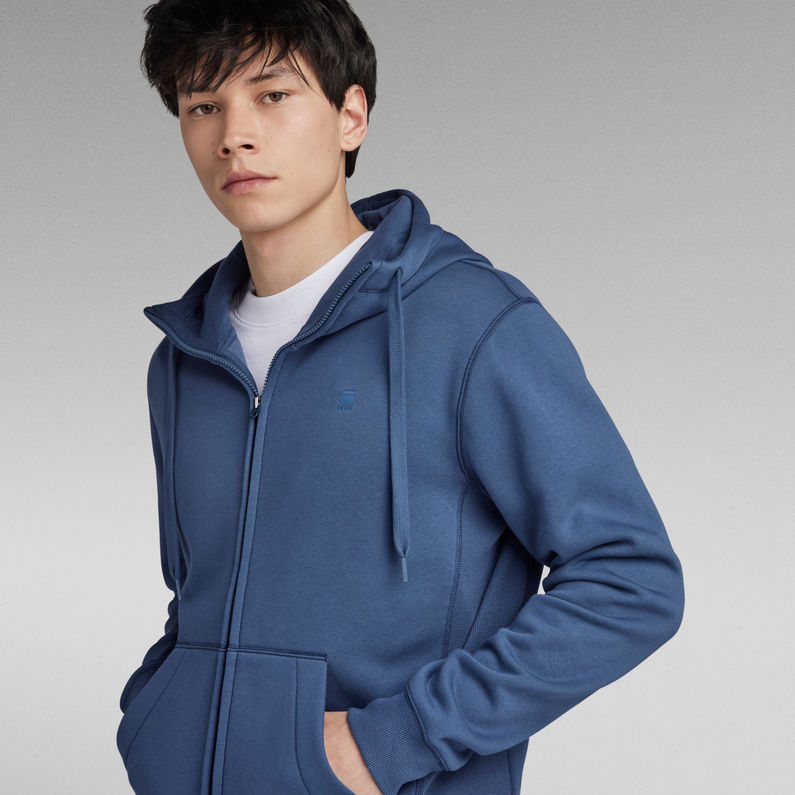 G-STAR® Premium Core Hooded Zip Sweater Medium blue