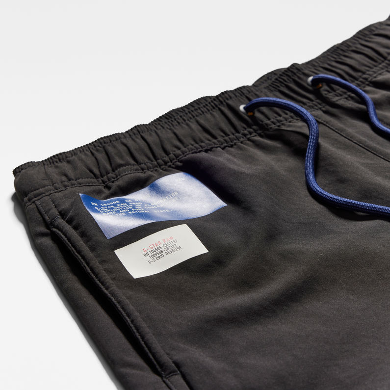 G-STAR® Dirik Solid Artwork Swim Shorts Black detail shot