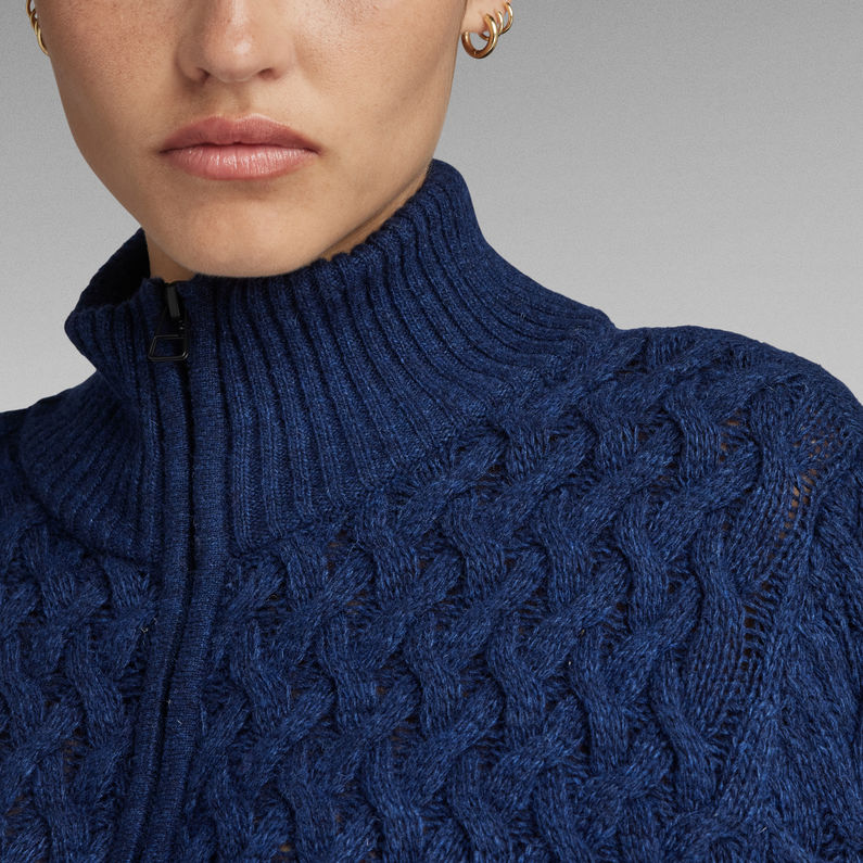 G-STAR® Chunky Skipper Knitted Pullover Mittelblau