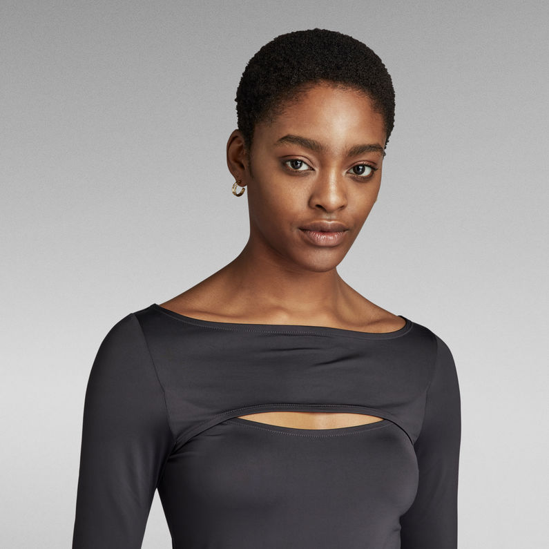 G-STAR® Cut-Out Slim Boat Top Grau