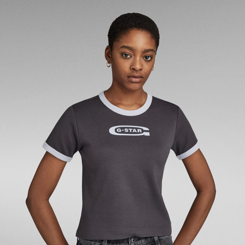 G-STAR® Ringer Baby Brother Logo Top Grijs