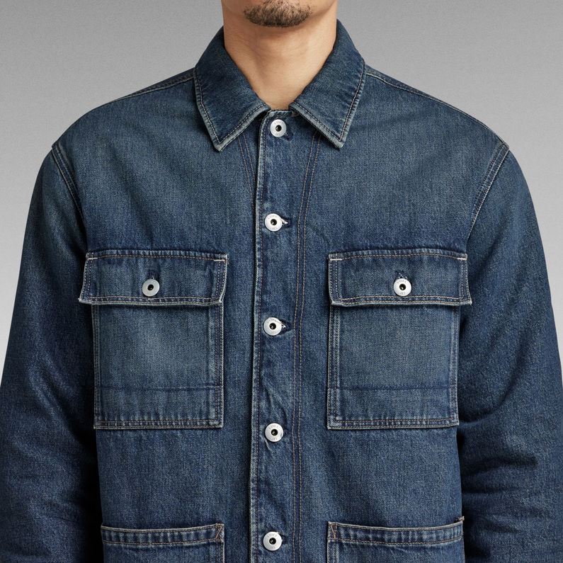 g-star-veste-chore-padded-bleu-fonce