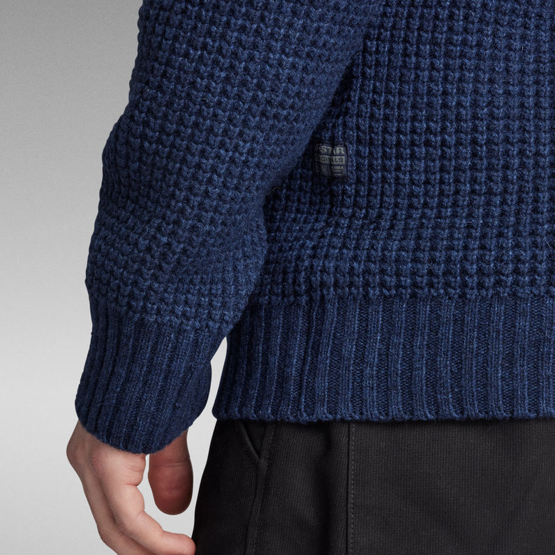 G-STAR® Chunky Knitted Pullover Mittelblau