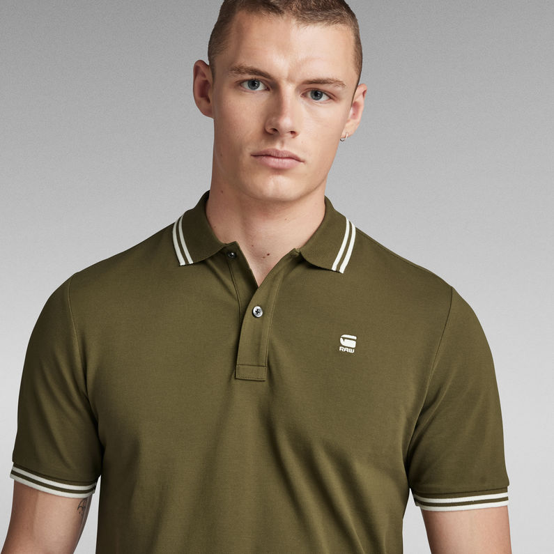 G-STAR® Dunda Slim Stripe Polo Green