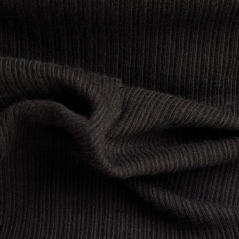 G-STAR® Slim Rib Henley Top Zwart