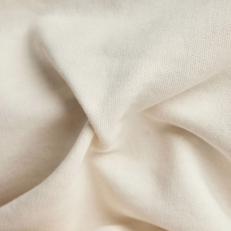 G-Star RAW® Cropped Half Zip Loose Sweater White