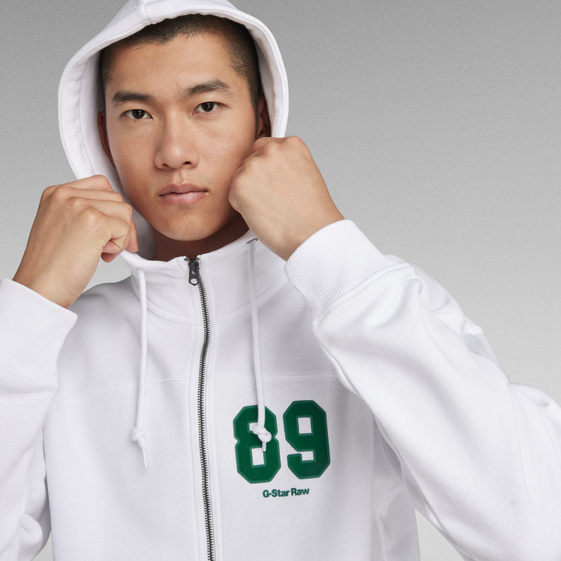 G-STAR® Sweat À Capuche Sports Zip Loose Blanc