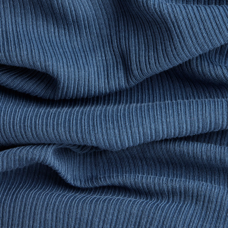 G-STAR® Slim Rib Mock Top Mittelblau