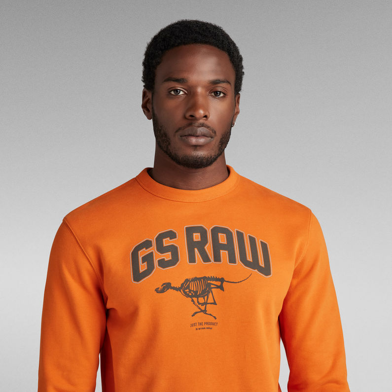 g-star-raw-skeleton-dog-graphic-sweater-oranje