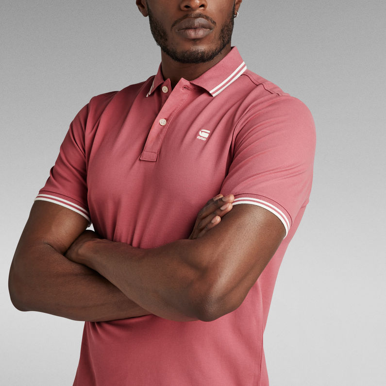G-STAR® Polo Dunda Slim Stripe Rose