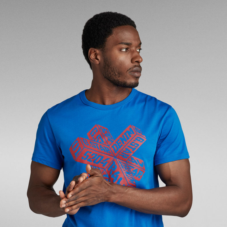 G-STAR® T-shirt Graphic 3 Bleu foncé