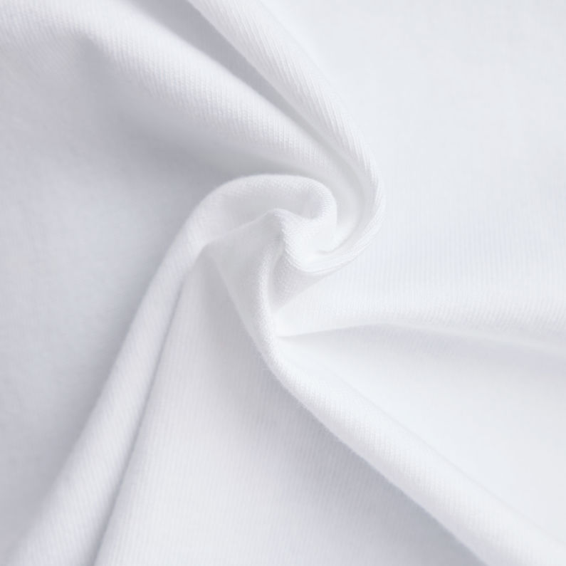 G-STAR® T-Shirt Placed Stripe Boxy Blanc