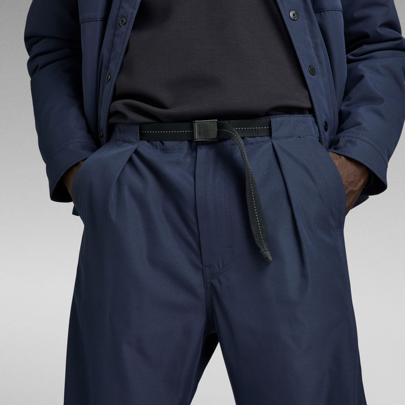 G-Star RAW® Pleated Chino Belt Shorts Dark blue