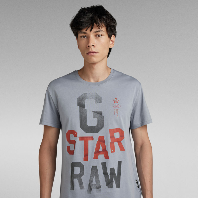G-Star RAW® Wrinkled letters T-Shirt Grey