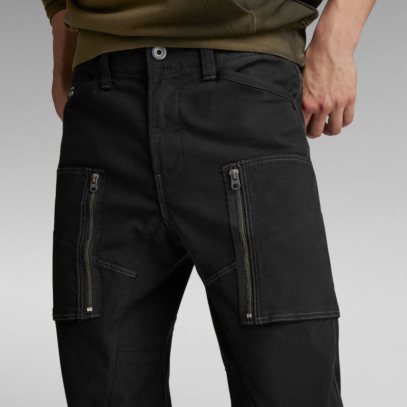 g-star-raw-pantalon-cargo-zip-pocket-3d-skinny-noir