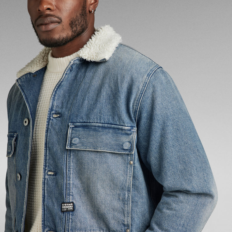 G-STAR® Veste Utility Flap Pocket Sherpa Bleu moyen