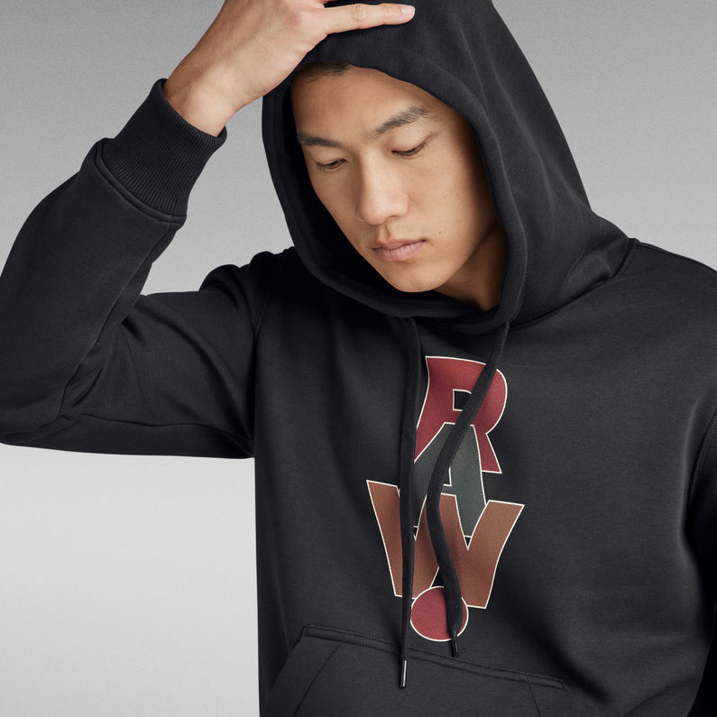 G-Star RAW® Graphic Hooded Sweater Black