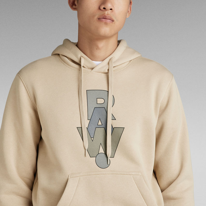 G-STAR® Graphic Hooded Sweater Beige