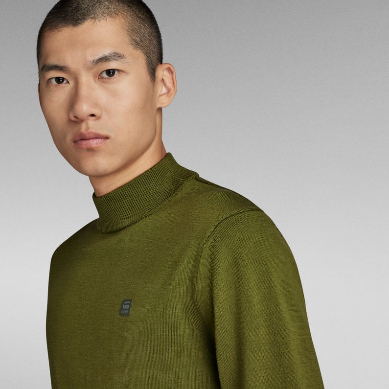 g-star-raw-premium-core-mock-knit-green