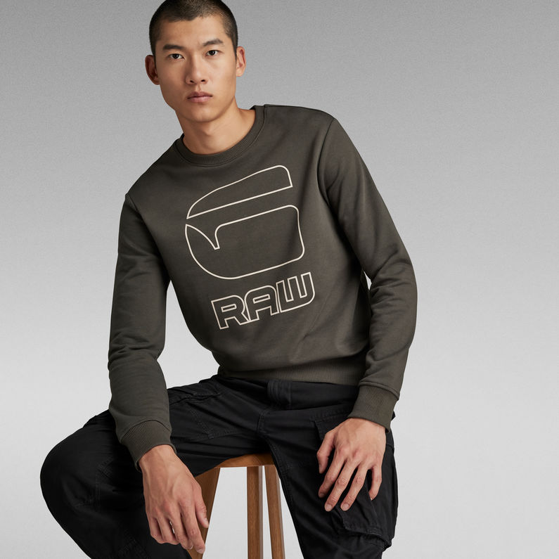 G-Star RAW® Graphic Graw Sweater Grey