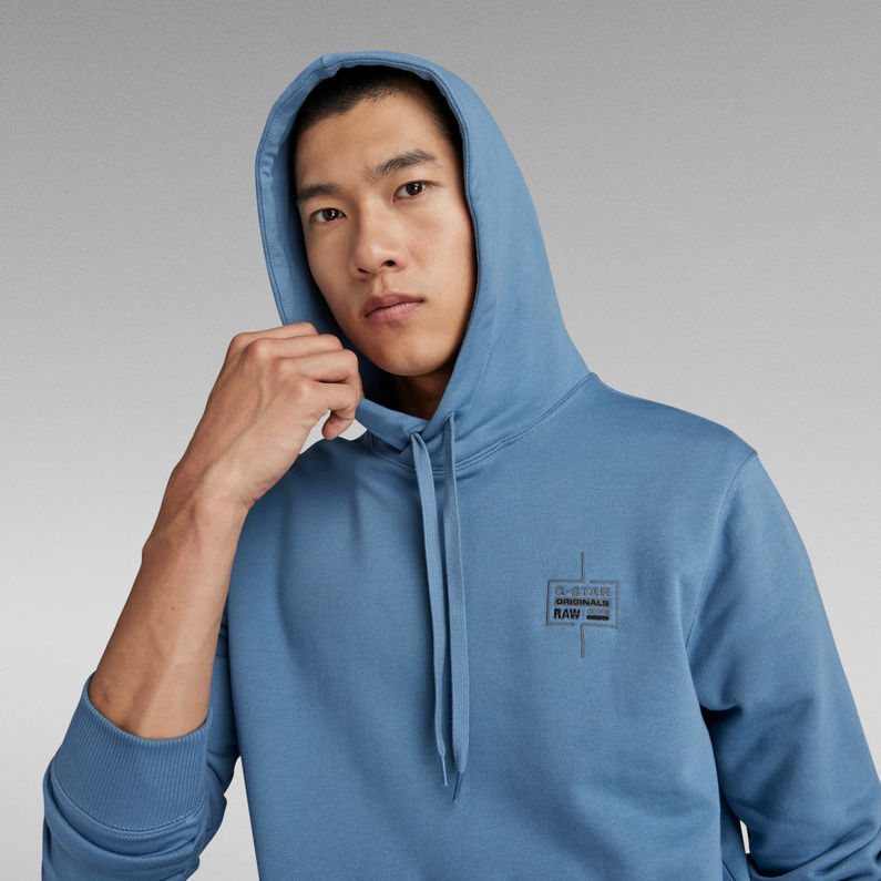 G-STAR® Regular Hooded Sweatshirt Mittelblau