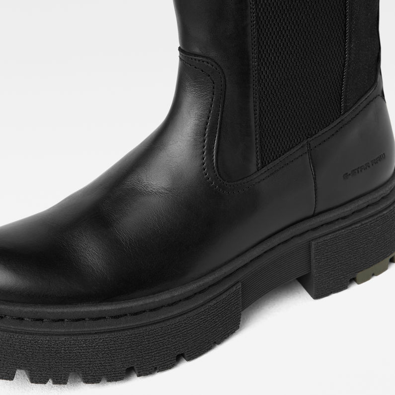 G-STAR® Kafey Platform High Chelsea Denim Boots Black detail