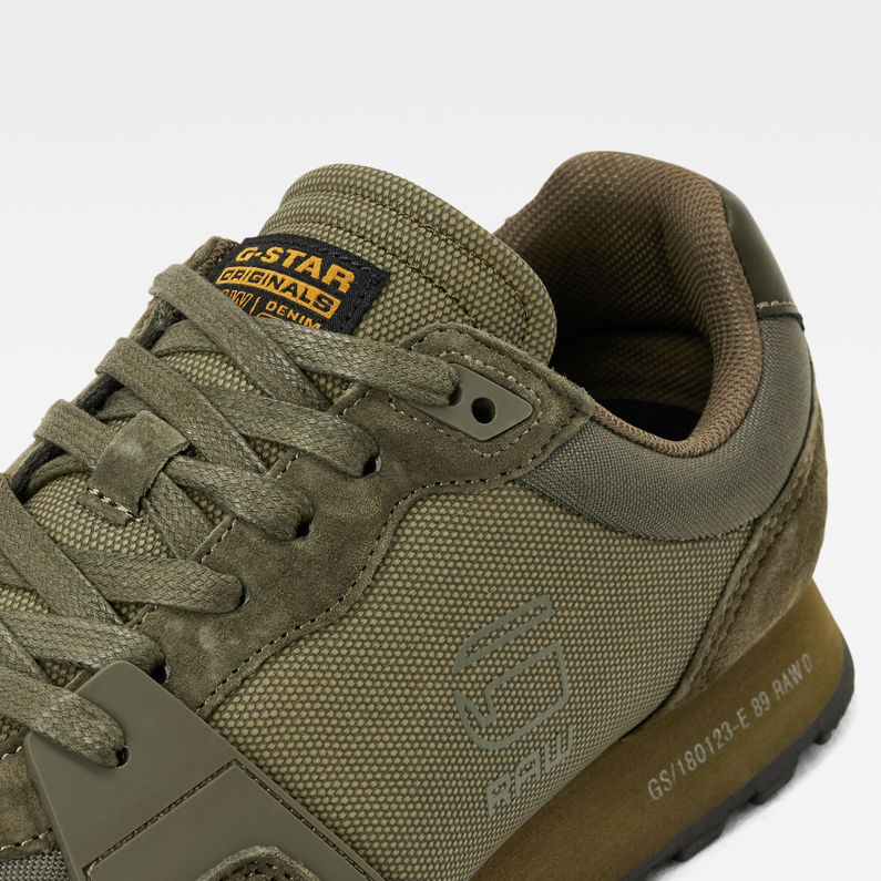 g-star-track-iii-coated-canvas-tonal-sneakers-green-detail