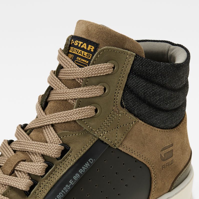 G-STAR® Ravond II Mid Leren Sneakers Groen detail