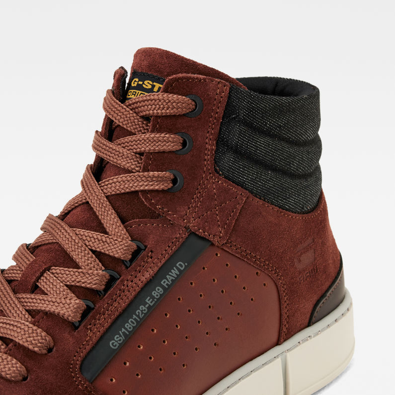 G-Star RAW® Ravond II Mid Leather Sneakers Red detail
