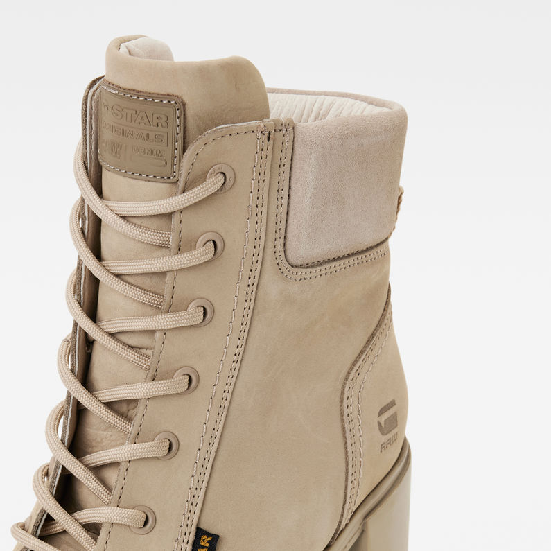 G-STAR® Kerllie II Mid Nubuck Leren Boots Bruin detail