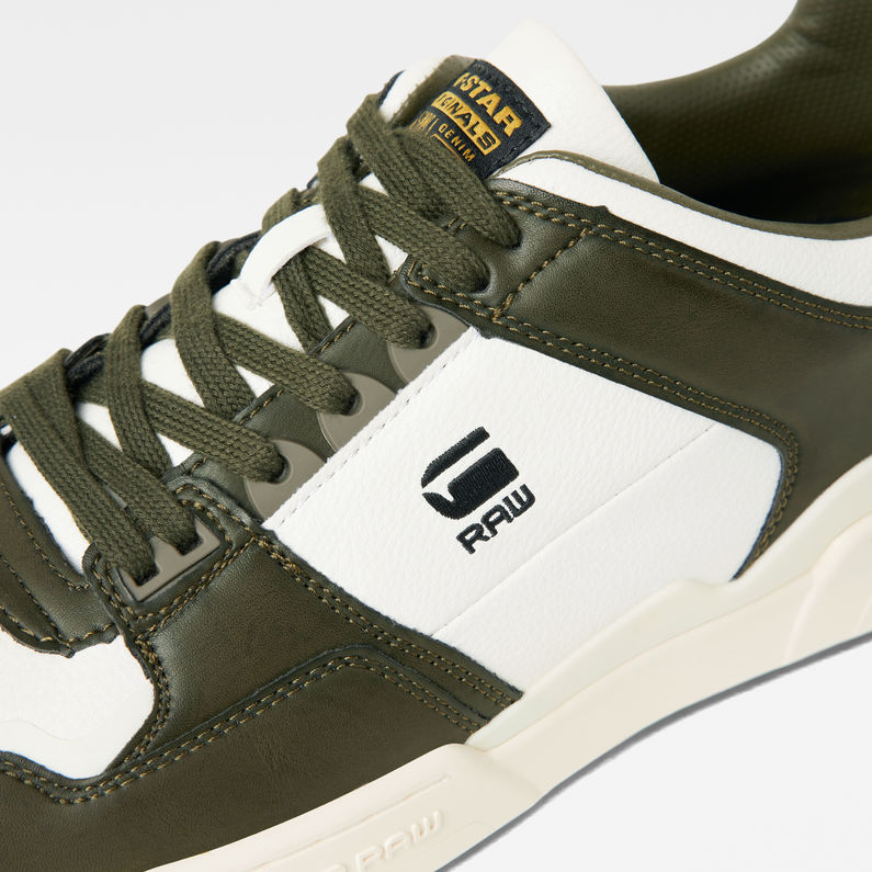 G-STAR® Attacc Block Lerenlook Sneakers Groen detail