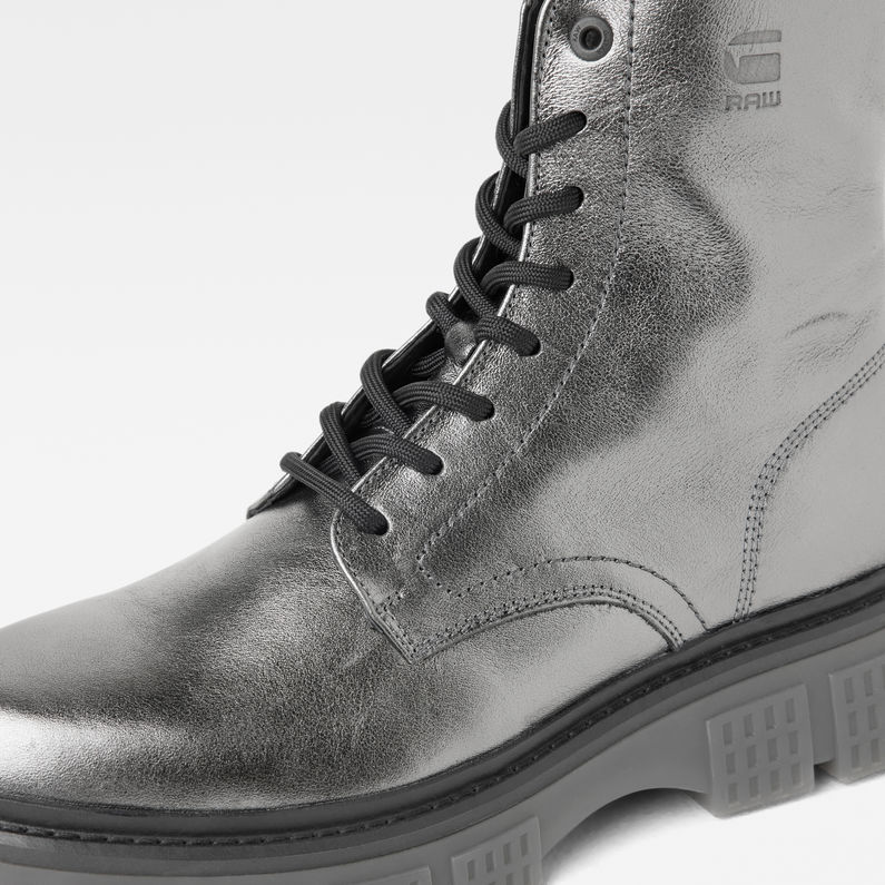 G-STAR® Bottines Radar High Metallic Gris detail