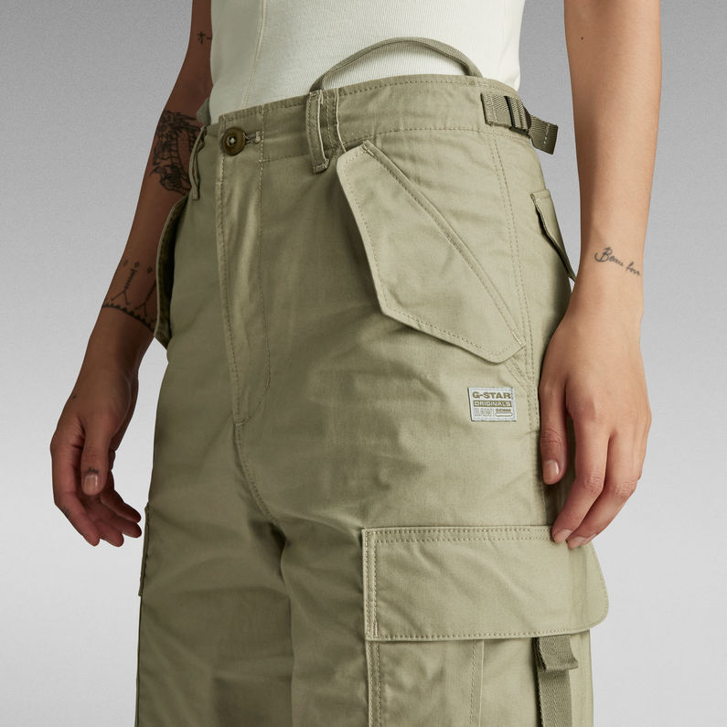 g-star-raw-pantalon-cargo-cropped-drawcord-vert