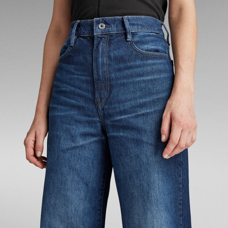 G-STAR® Deck Ultra High Wide Leg Jeans Donkerblauw