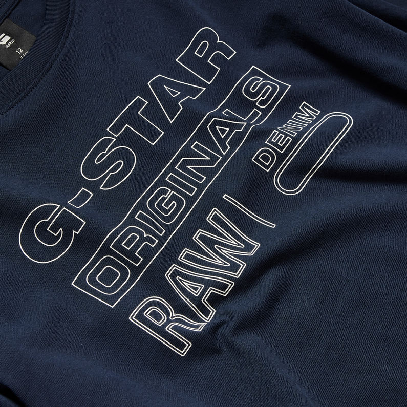 G-STAR® T-Shirt à Manches Longues G-Star Originals pour Garçons Bleu foncé
