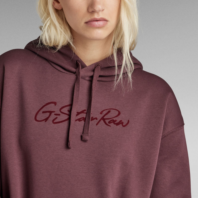 G-STAR® Robe-Sweat Flock Hooded Rouge