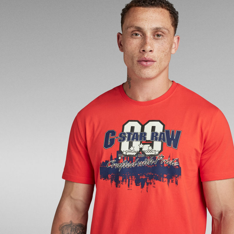 G-STAR® Camiseta Skyline Rojo