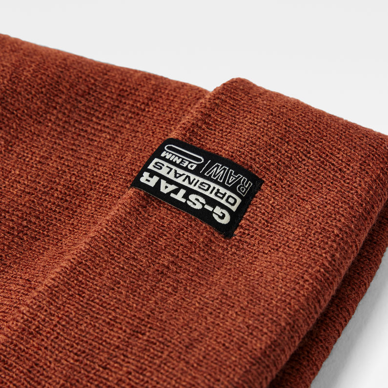 G-STAR® Kids Effo Long Beanie Originals Red detail shot buckle