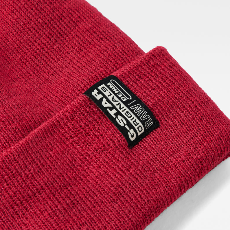 G-STAR® Kids Effo Long Beanie Originals Red detail shot buckle